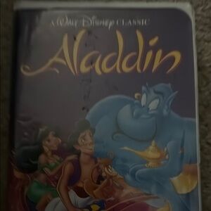 Disney Aladdin VHS with Purple and Blue Cover